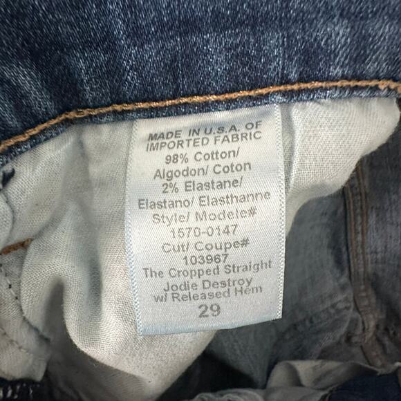 Current/Elliot The Cropped Straight Distressed Denim Jeans (29) - Picture 16 of 16